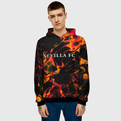 Толстовка-худи мужская Sevilla red lava, цвет: 3D-черный — фото 2