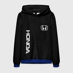 Толстовка-худи мужская Honda white logo auto, цвет: 3D-синий