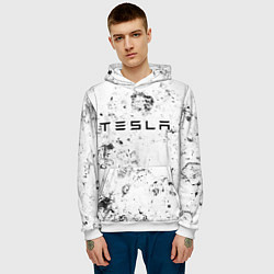 Толстовка-худи мужская Tesla dirty ice, цвет: 3D-белый — фото 2