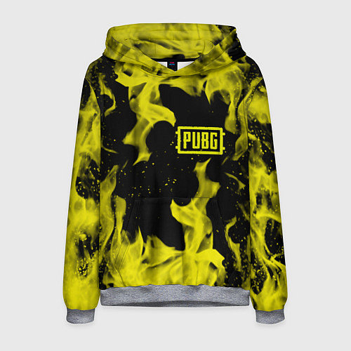 Мужская толстовка PUBG жёлтый огонь / 3D-Меланж – фото 1