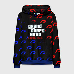 Толстовка-худи мужская NFS x GTA pattern, цвет: 3D-синий