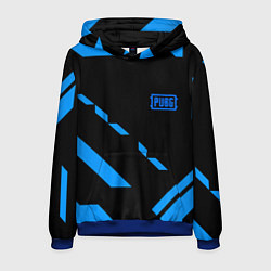 Толстовка-худи мужская PUBG blue geometry, цвет: 3D-синий