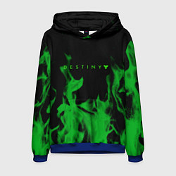 Толстовка-худи мужская Destiny fire green, цвет: 3D-синий
