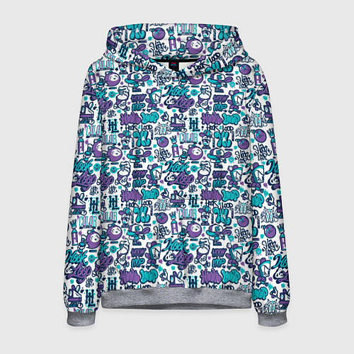 Мужская толстовка Граффити крючок и петля / 3D-Меланж – фото 1