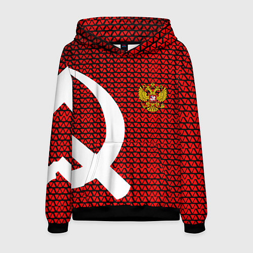 Мужская толстовка РФ стиль СССР / 3D-Черный – фото 1