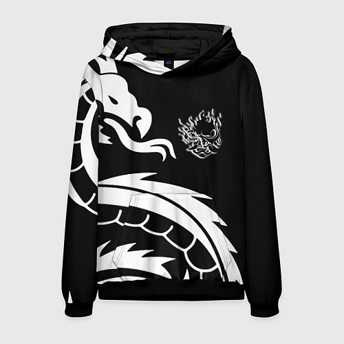 Мужская толстовка Samurai dragon steel japan / 3D-Черный – фото 1