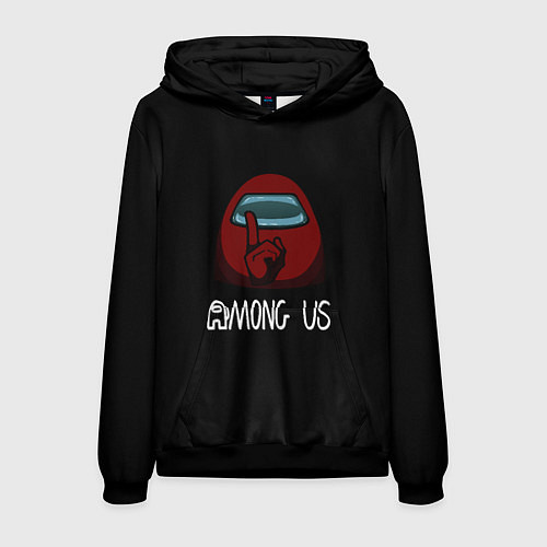 Мужская толстовка Among us logo game / 3D-Черный – фото 1