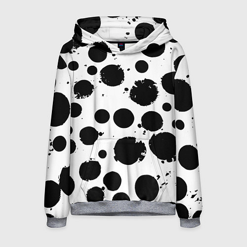 Мужская толстовка Abstract black blots - ai art fantasy / 3D-Меланж – фото 1