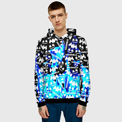 Толстовка-худи мужская Marshmello fire, цвет: 3D-черный — фото 2