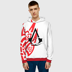 Толстовка-худи мужская Assassins Creed wild, цвет: 3D-красный — фото 2