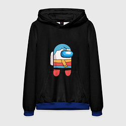 Толстовка-худи мужская Among us персонаж Hilda, цвет: 3D-синий