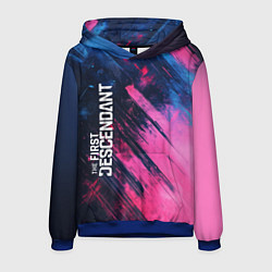 Толстовка-худи мужская The First Descendant - Texture, цвет: 3D-синий