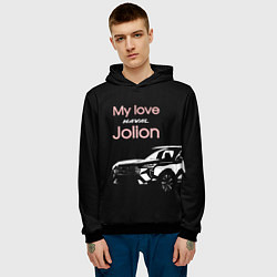 Толстовка-худи мужская My love Haval Jolion чёрно-розовый, цвет: 3D-черный — фото 2