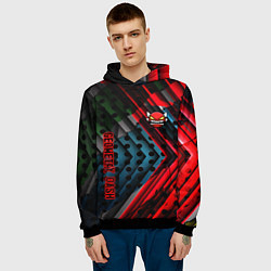 Толстовка-худи мужская Geometry dash game steel, цвет: 3D-черный — фото 2