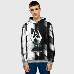 Толстовка-худи мужская The Elder Scrolls geometry, цвет: 3D-меланж — фото 2