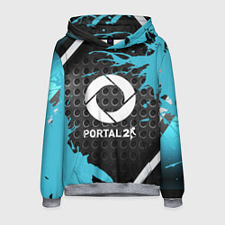 Толстовка-худи мужская Portal game краски, цвет: 3D-меланж