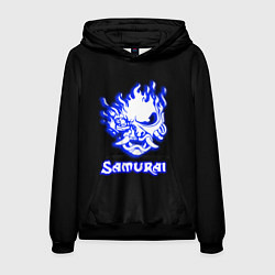 Толстовка-худи мужская Samurai logo ghost, цвет: 3D-черный
