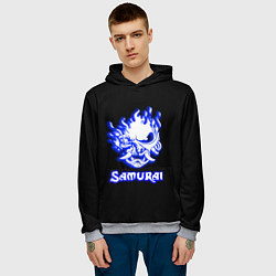 Толстовка-худи мужская Samurai logo ghost, цвет: 3D-меланж — фото 2