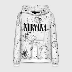 Толстовка-худи мужская Nirvana dirty ice, цвет: 3D-белый