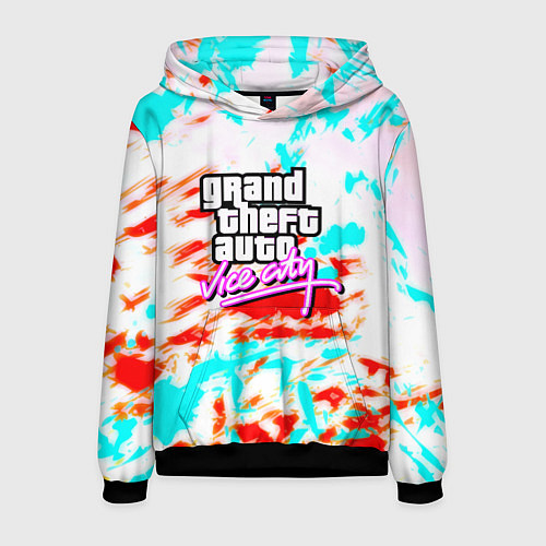 Мужская толстовка GTA vice city clors / 3D-Черный – фото 1