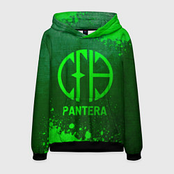 Толстовка-худи мужская Pantera - green gradient, цвет: 3D-черный