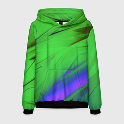 Толстовка-худи мужская Кислотно неоновая геометрия, цвет: 3D-черный