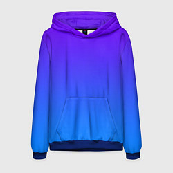 Толстовка-худи мужская Фиолетово синий градиент, цвет: 3D-синий