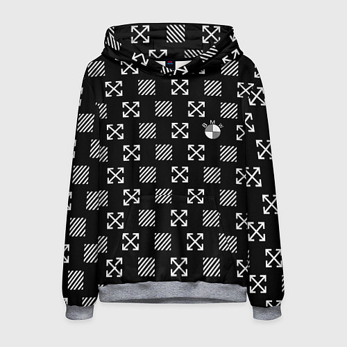 Мужская толстовка BMW pattern / 3D-Меланж – фото 1