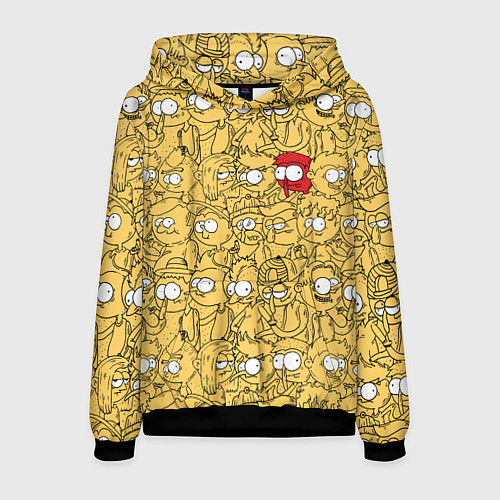 Мужская толстовка Красный человечек / 3D-Черный – фото 1