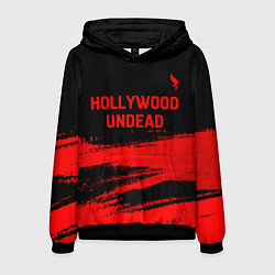 Толстовка-худи мужская Hollywood Undead - red gradient посередине, цвет: 3D-черный