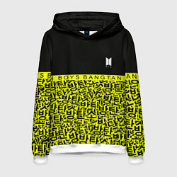 Толстовка-худи мужская BTS pattern kpop, цвет: 3D-белый