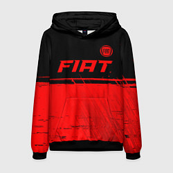 Толстовка-худи мужская Fiat - red gradient посередине, цвет: 3D-черный