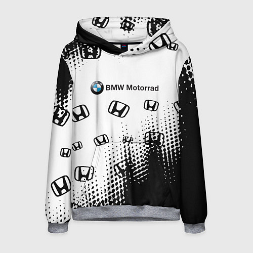 Мужская толстовка BMW x honda pattern / 3D-Меланж – фото 1