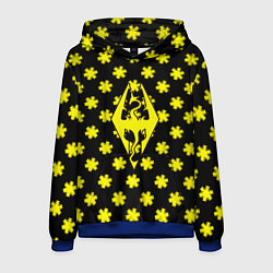 Толстовка-худи мужская Skyrim winter game, цвет: 3D-синий