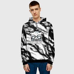 Толстовка-худи мужская Rainbow six storm black, цвет: 3D-черный — фото 2