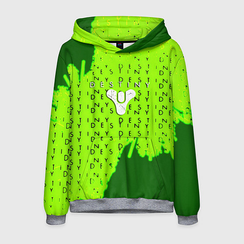 Мужская толстовка Destiny кислотные надписи / 3D-Меланж – фото 1