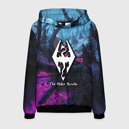 Мужская толстовка Skyrim game steel / 3D-Черный – фото 1