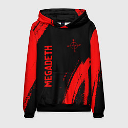 Толстовка-худи мужская Megadeth - red gradient вертикально, цвет: 3D-черный
