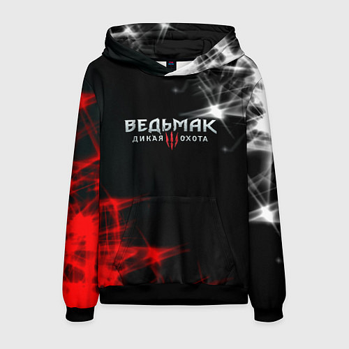 Мужская толстовка Ведьмак дым / 3D-Черный – фото 1