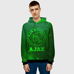 Толстовка-худи мужская Ajax - green gradient, цвет: 3D-черный — фото 2