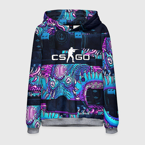 Мужская толстовка CS GO neon blob / 3D-Меланж – фото 1