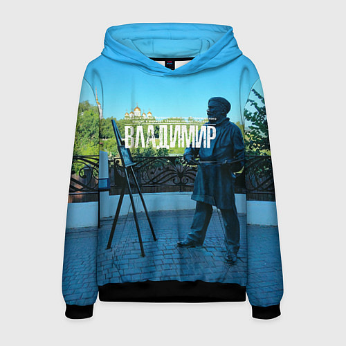 Мужская толстовка Город Владимир / 3D-Черный – фото 1