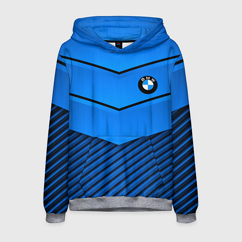 Мужская толстовка BMW geometry blue / 3D-Меланж – фото 1