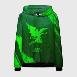 Толстовка-худи мужская Black Sabbath - green gradient, цвет: 3D-черный