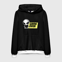 Толстовка-худи мужская Game over alien, цвет: 3D-белый
