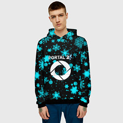 Толстовка-худи мужская Portal winter, цвет: 3D-черный — фото 2