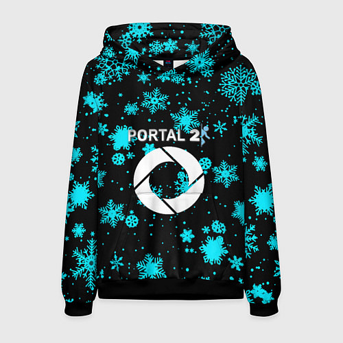 Мужская толстовка Portal winter / 3D-Черный – фото 1