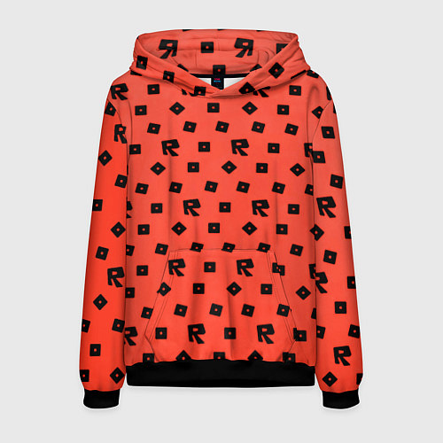 Мужская толстовка Roblox game pattern / 3D-Черный – фото 1