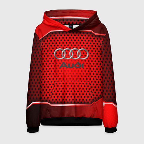 Мужская толстовка AUDI текстура металик / 3D-Черный – фото 1