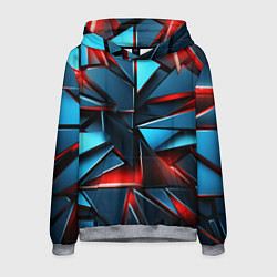 Толстовка-худи мужская Геометрические осколки, цвет: 3D-меланж